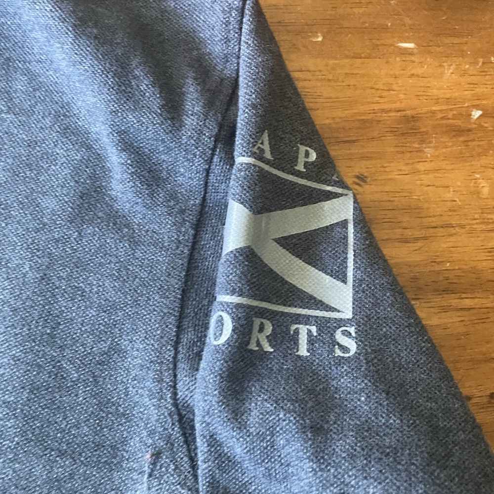 Vintage SCAPA SPORTS POLO TEAM #3 Long SLEEVE Collared SHIRT SIZE Medium M Gray - Picture 6 of 11